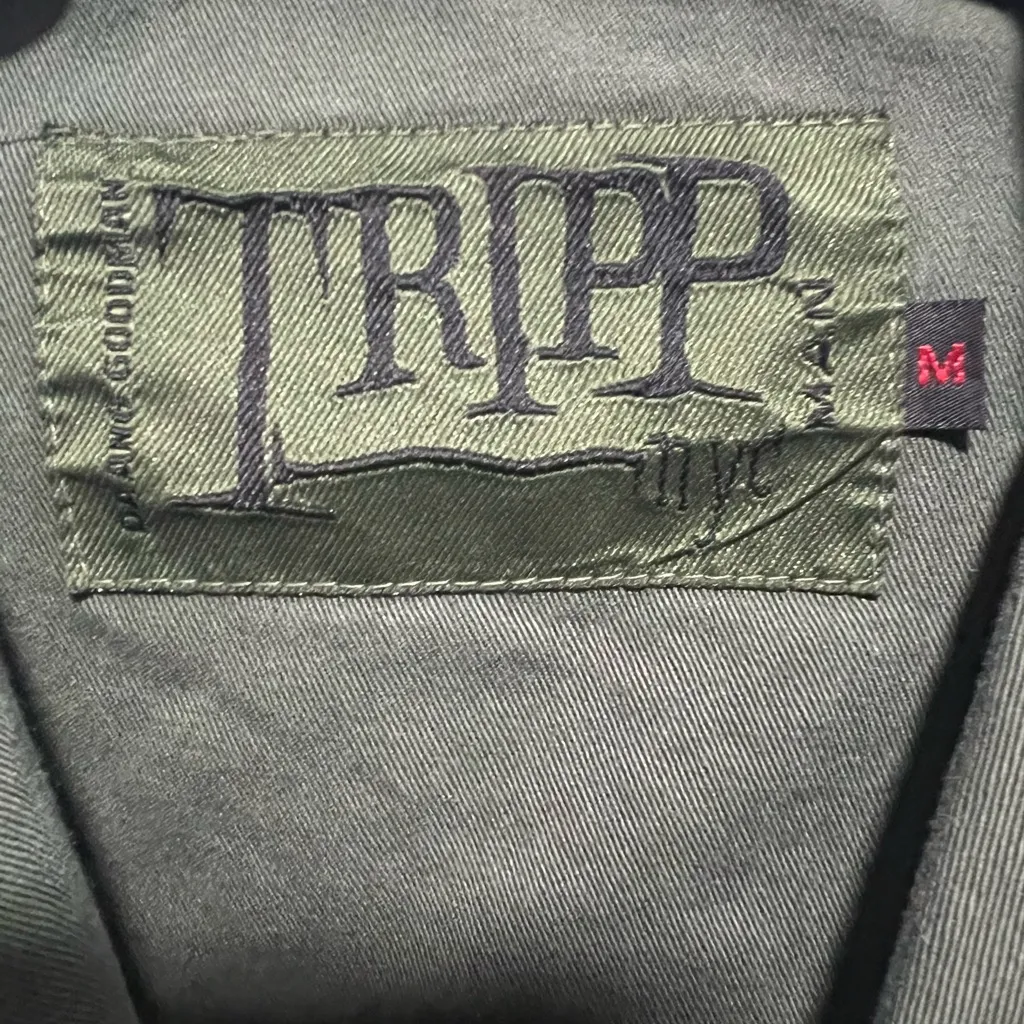 Tripp NYC Green Military Utility Jacket, Unisex - Image 4
