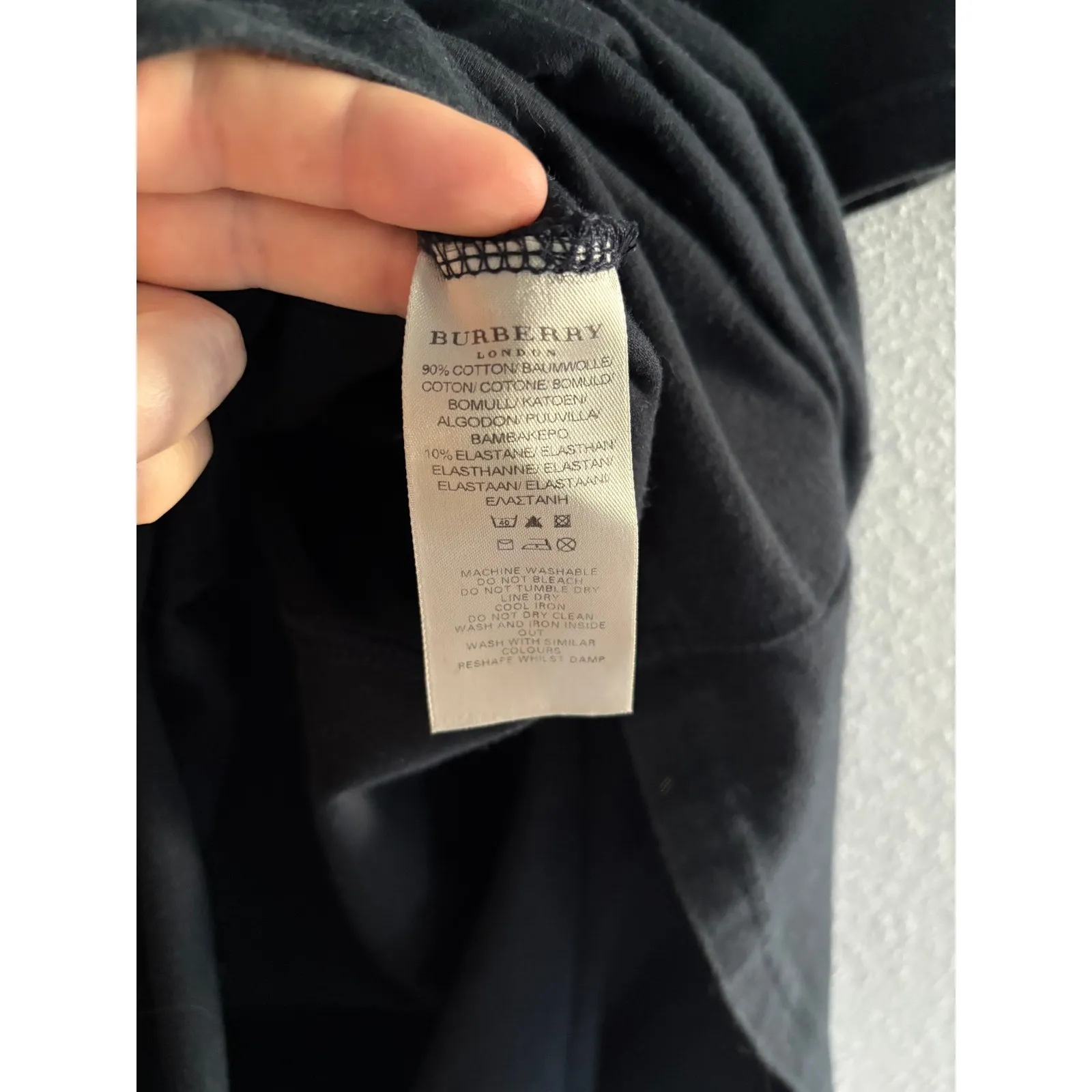 Burberry Shift Dress Womens Large Black Short Sleeve Nova Check Classic Preppy - Image 4