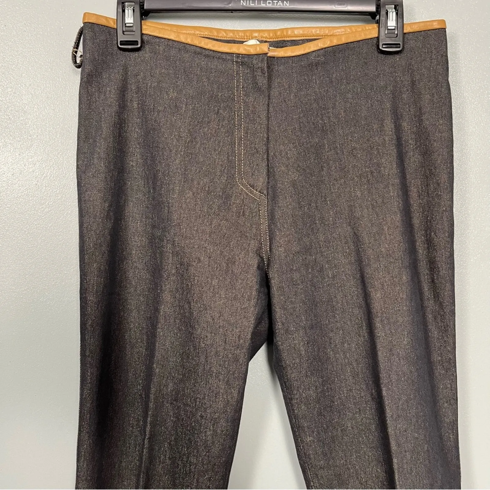 Manigance Paris Vintage Floral Patchwork Denim Jeans Trousers Y2K FR 42/ US 10 Blue - Image 4