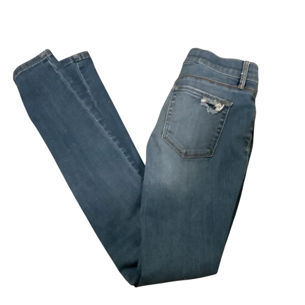 PacSun Medium Indigo Blue Perfect Fit Ripped Jeggings Skinny Jeans Size 25 - Image 7