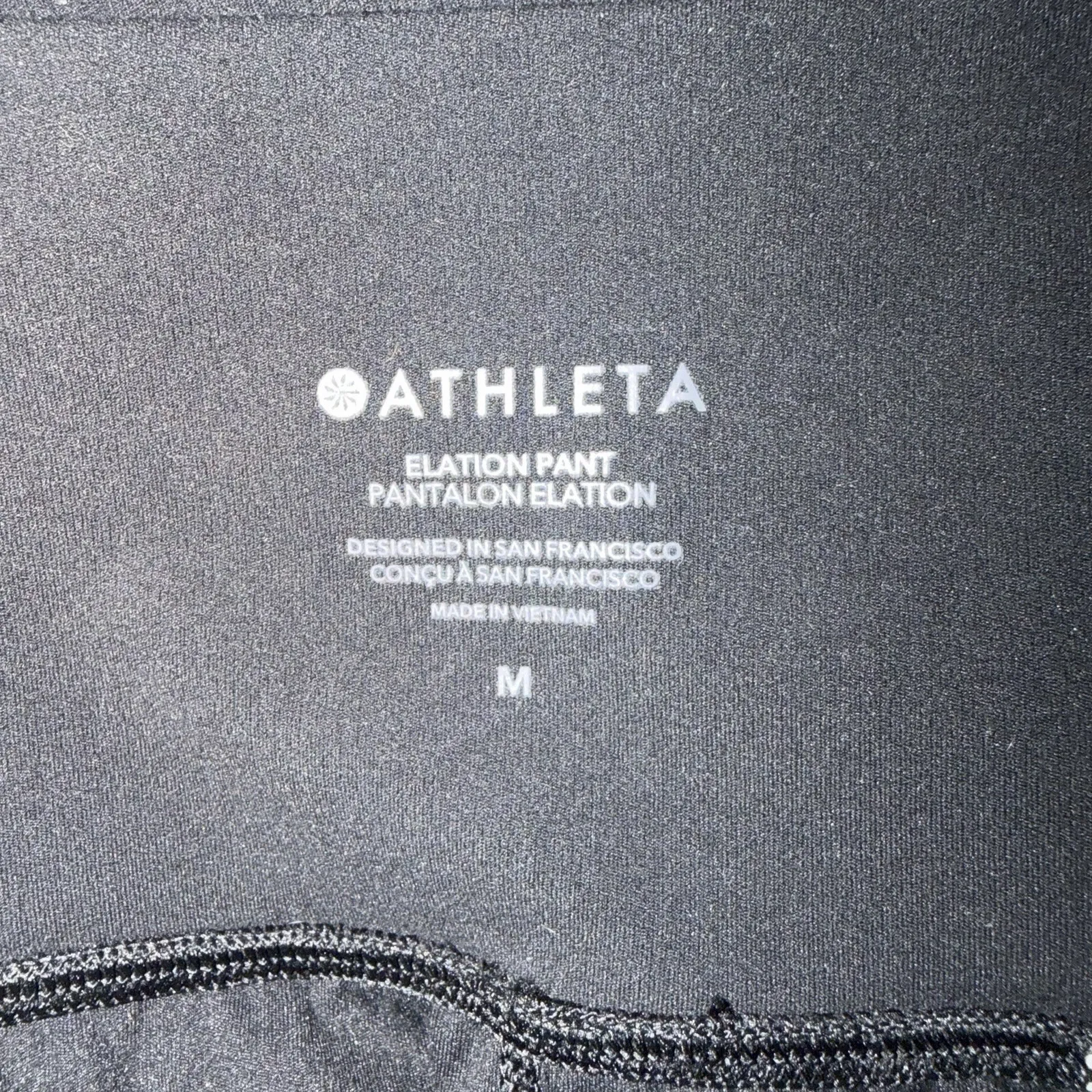 Athleta Elation Pant Black High Rise Wide Leg Cropped Yoga Activewear Women M - Image 7