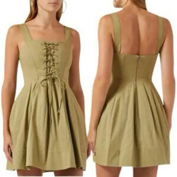 STAUD Olive Sutton Corset Mini Dress Size 4 - Image 2