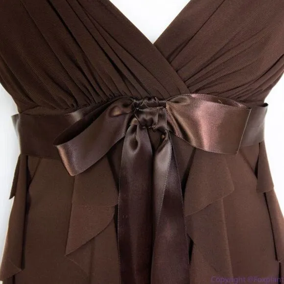 Betsy & Adam by‎ Linda Bernell ruffled tie waist prom dress, size 14 - Image 7