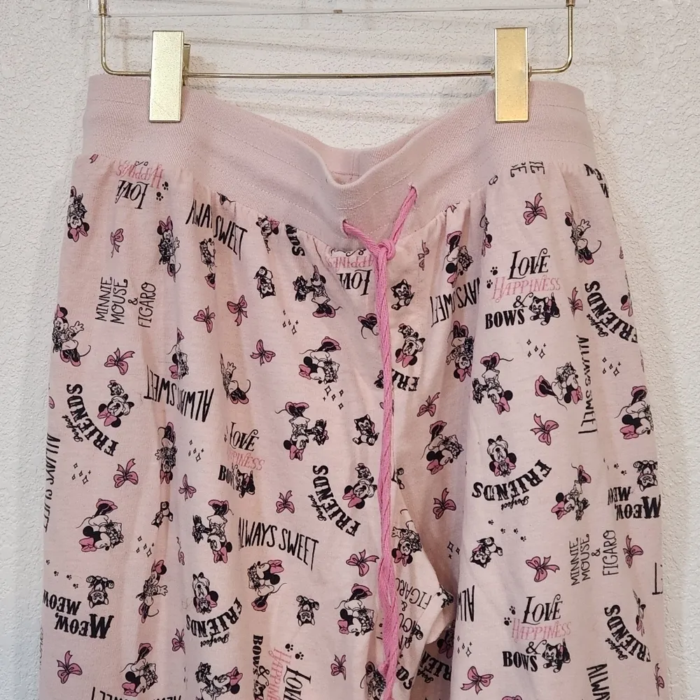 Disney Parks Floral Minnie Mouse Soft Lightweight Lounge Pants Pink Size XL - Image 2