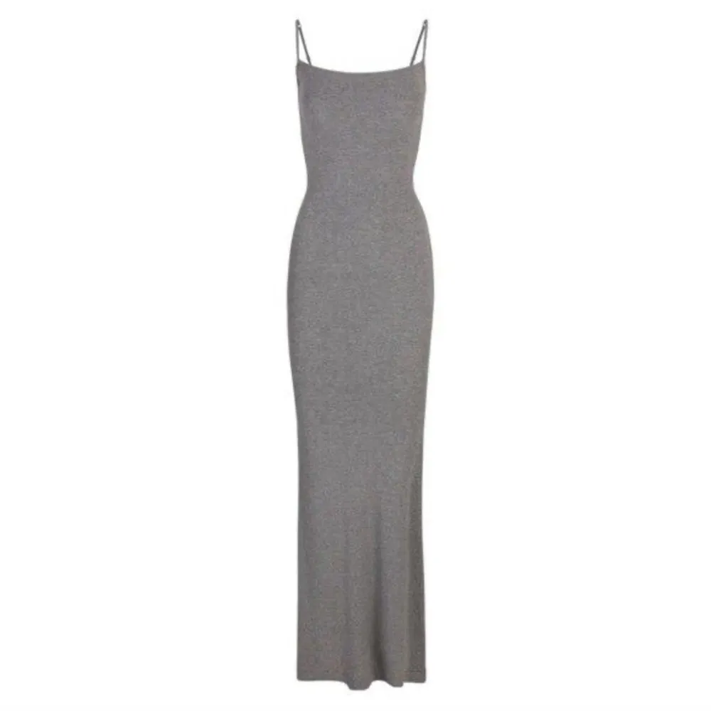SKIMS HEATHER SOFT LOUNGE’ RIBBED STRETCH LONG SLIP DRESS WOMENS SIZE X-Small - Image 4