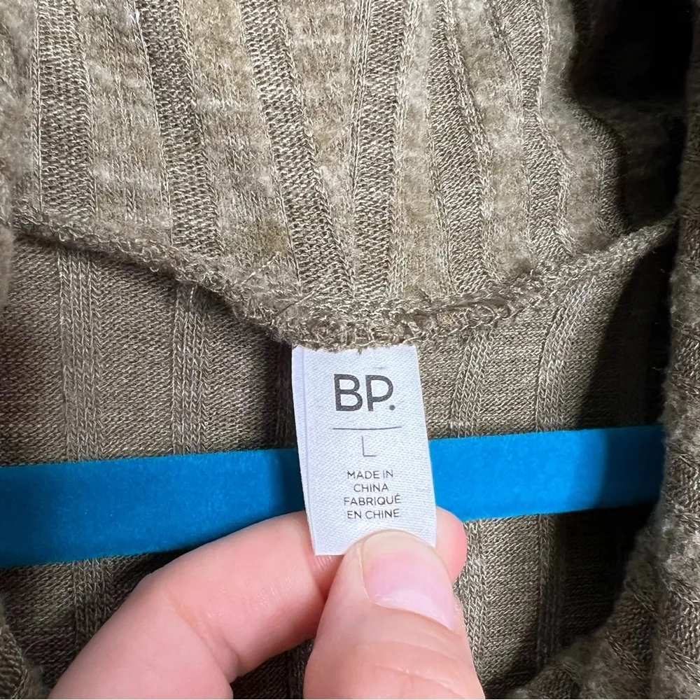 BP Olive Green Cozy Ribbed Knit Turtleneck Top Blouse - Image 7