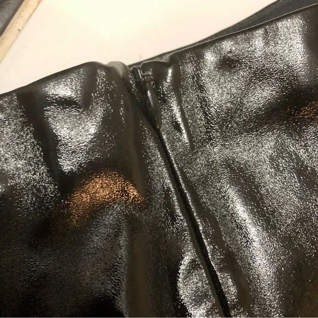 NWT Staud Joan Yin Yang Dress Beaded Fringe Black Faux Leather Sleeveless sz 10 - Image 13