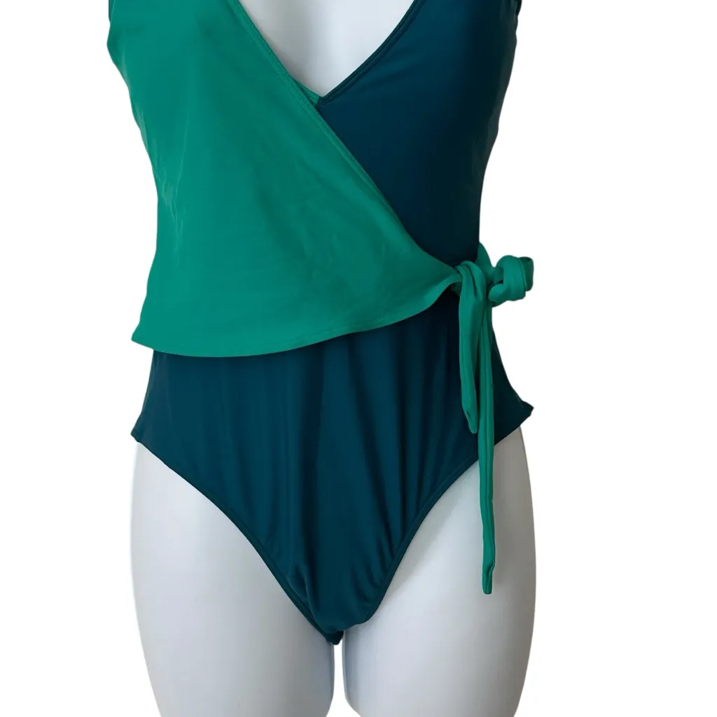SummerSalt The Perfect Wrap One-Piece Two-Tone Wrap Swimsuit 4 - Image 9