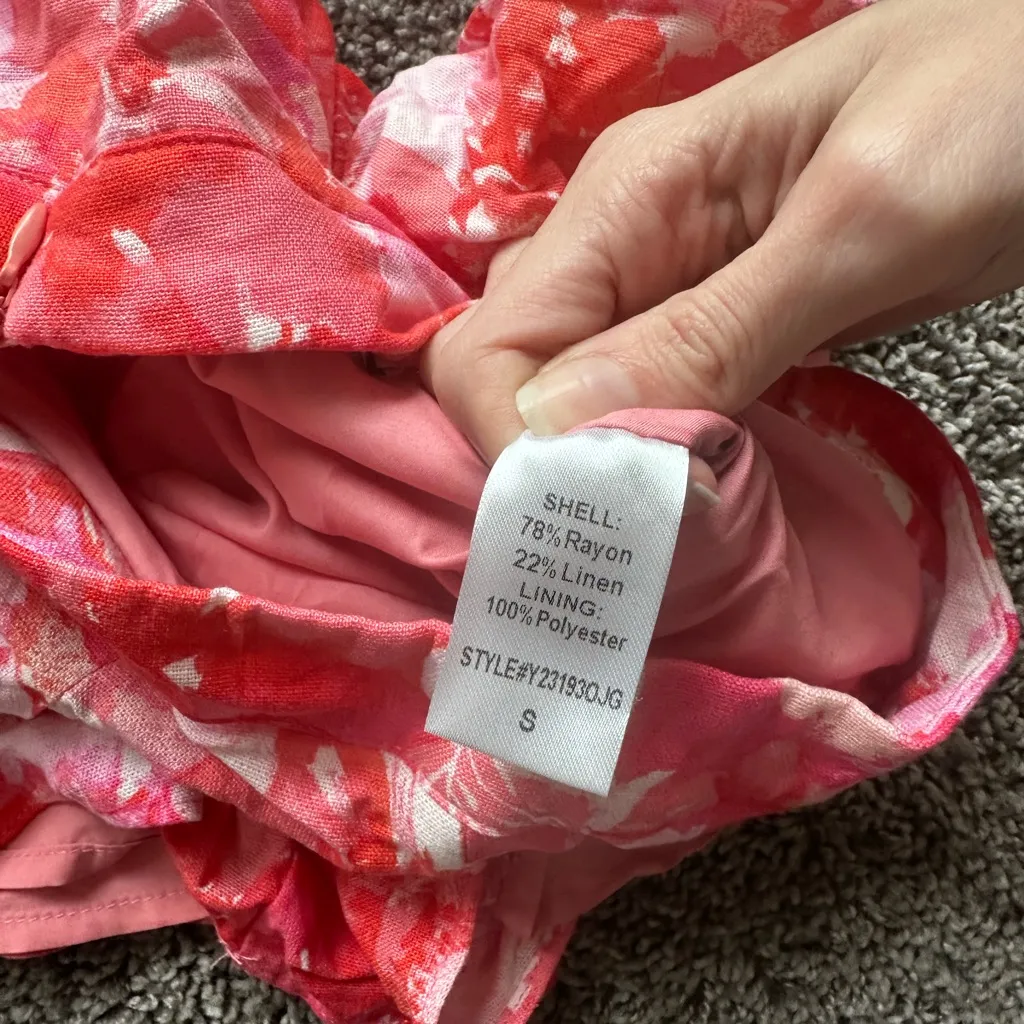 DO+BE Pink and Red Floral Shorts - Image 4