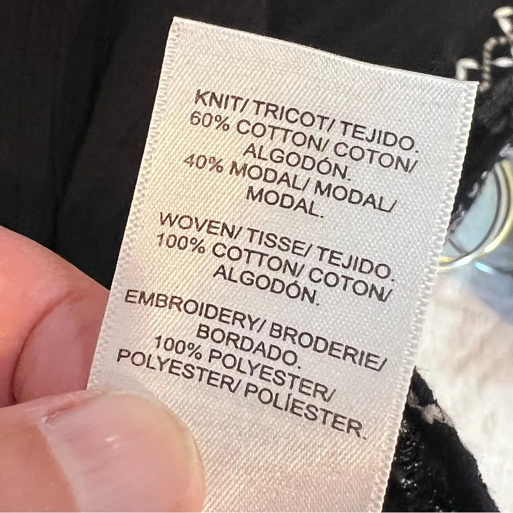 LUCKY BRAND S/P small petite black white sleeveless top light gauze new - Image 9