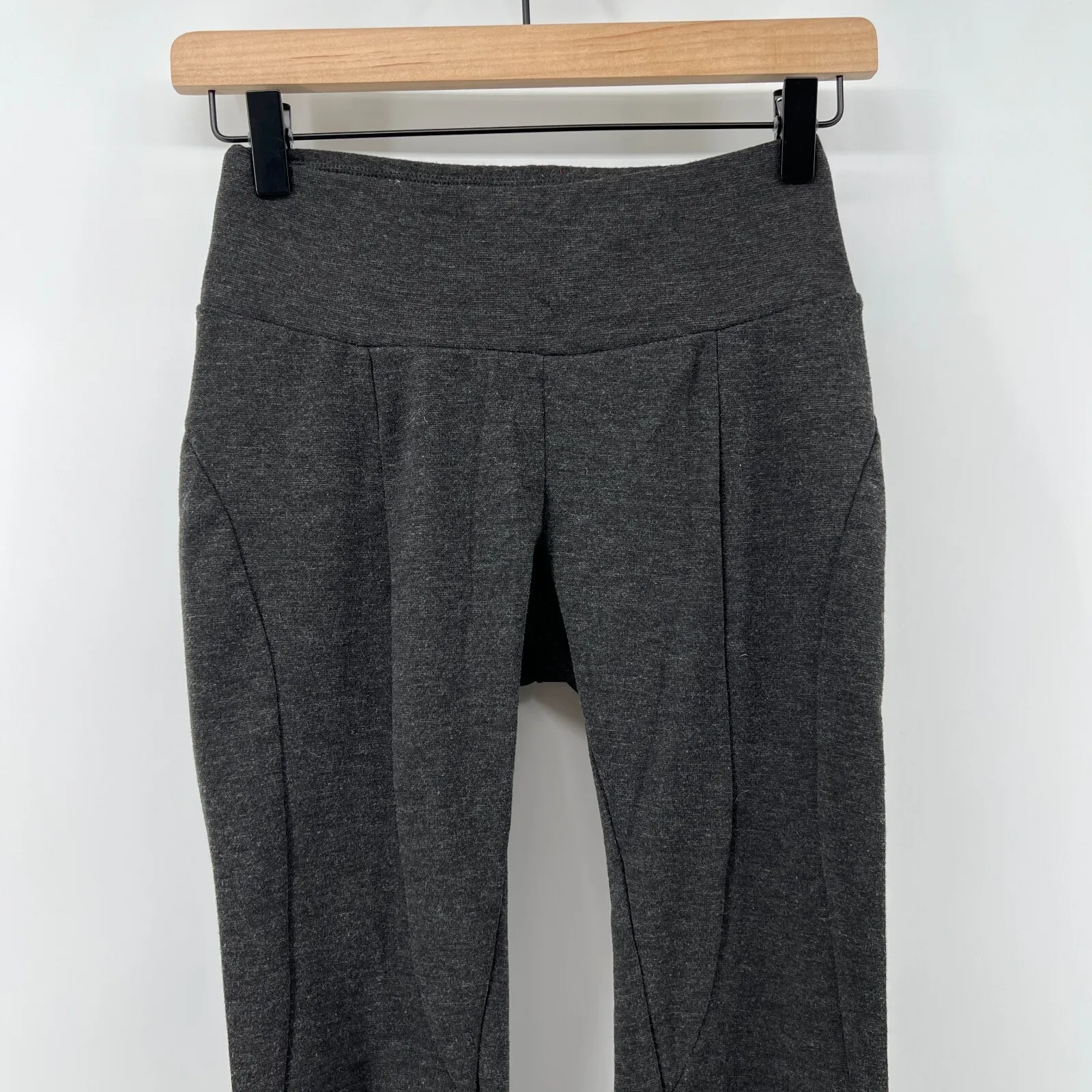 PrAna Women S‎ Charcoal Gray Compression Moto Full Length 28" Leggings Yoga Gym - Image 2