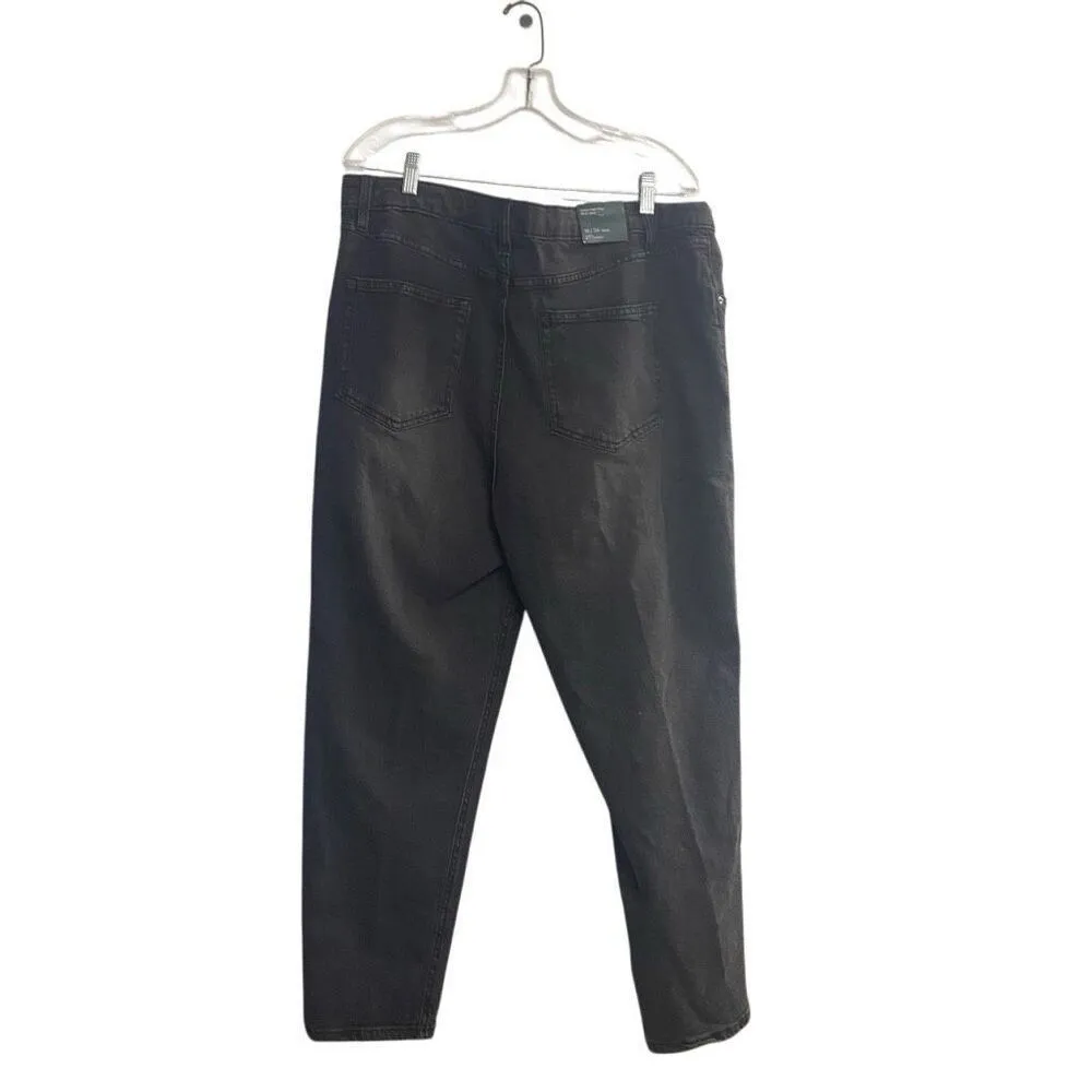 WILD FABLE Super‎ High Rise Mom Jean Size 18/34 Waist Inseam 27 Faded Black  SEE - Image 2