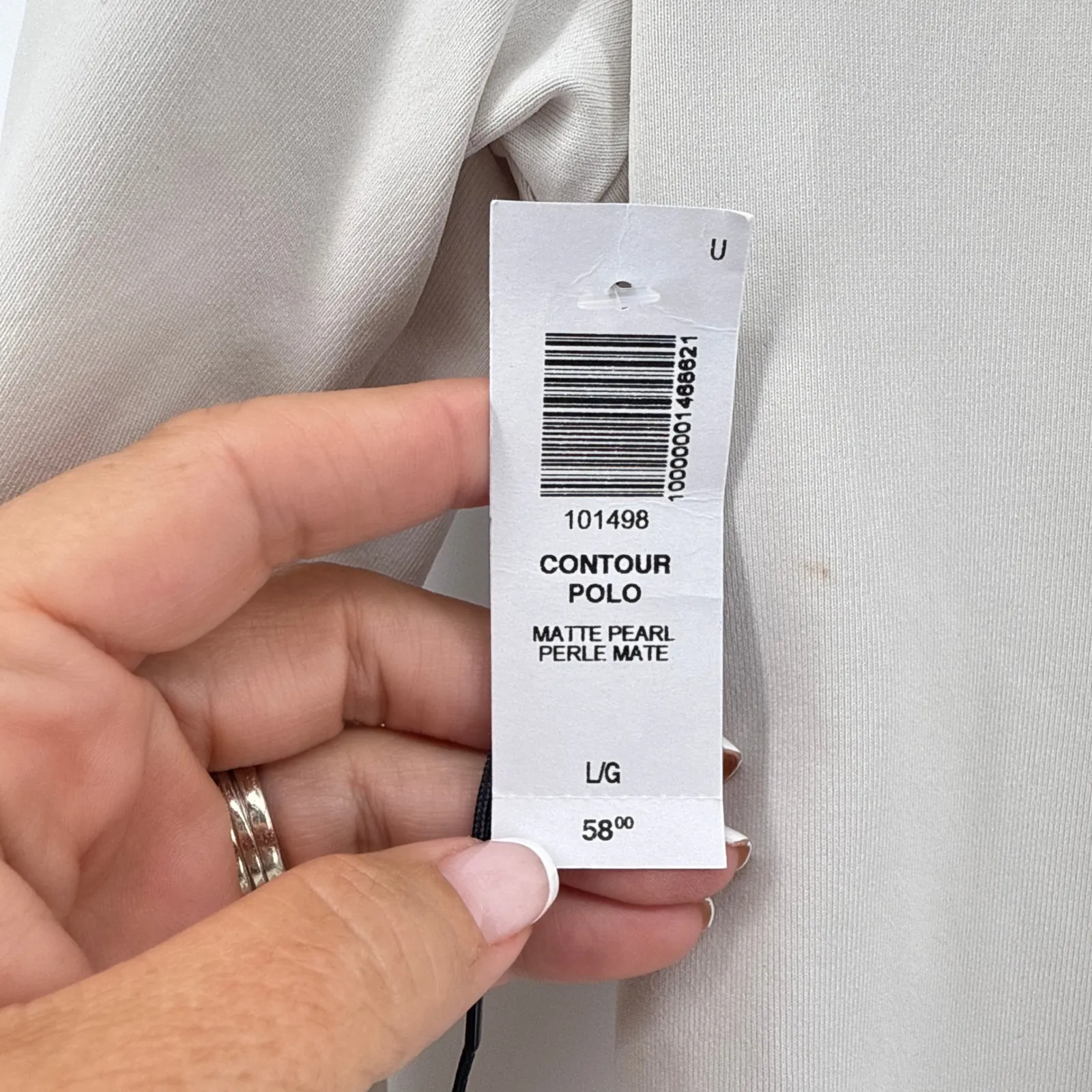 NEW NWT Aritzia Babaton Contour Polo Bodysuit Long Sleeve Matte Pearl Size Large - Image 7