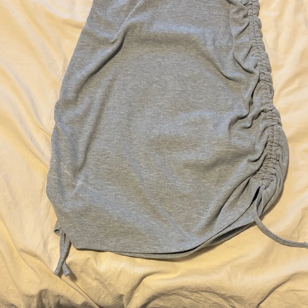 Divided Gray Mini Dress - Image 2