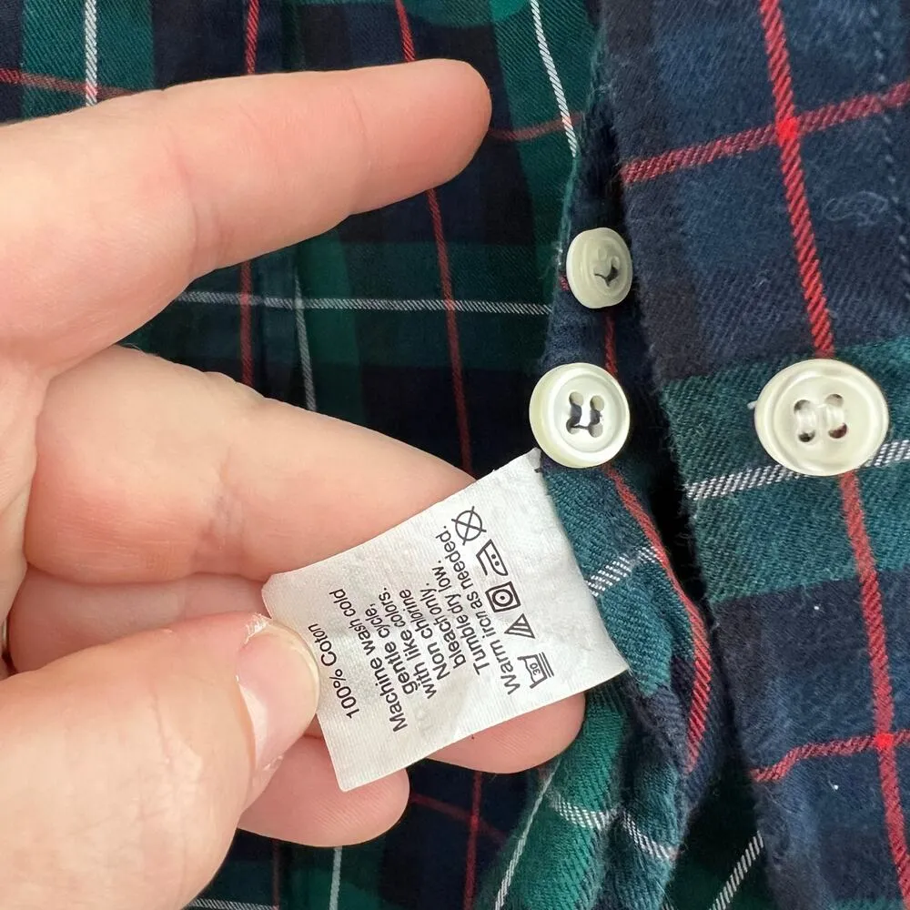 J. Crew Cotton Plaid Long Sleeve Button Up Flannel Shirt Size S - Image 7
