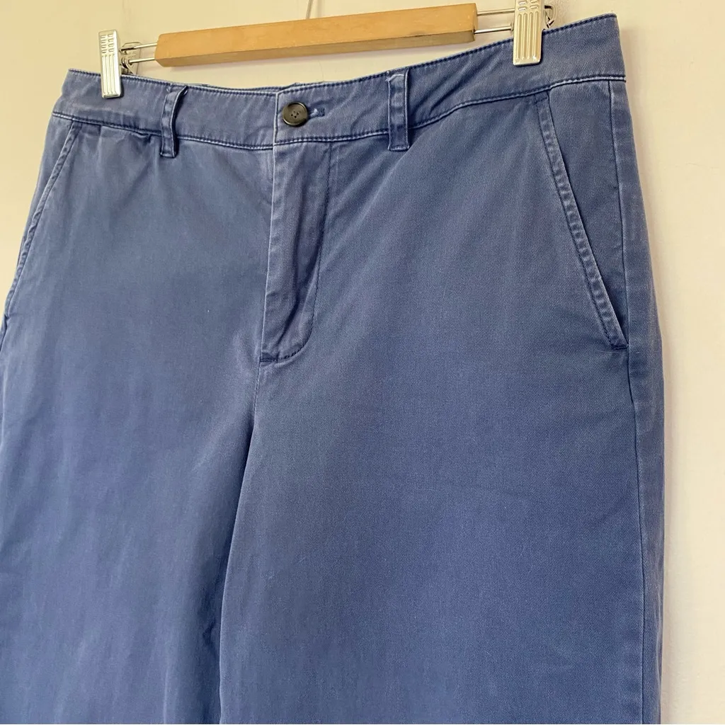 ALEX MILL Women’s Sloane Chino Pants Relaxed Straight Leg Washed Blue Sz 8 - Image 7