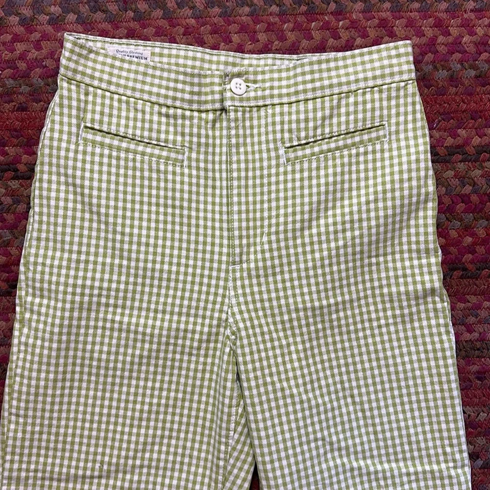 Levi's NEW  GREEN GINGHAM HIGH RISE JEANS - Image 2