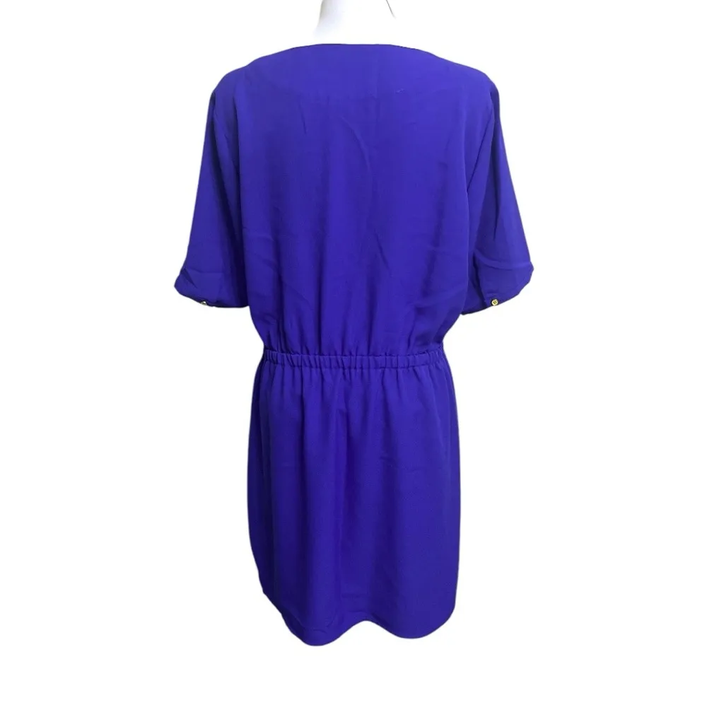 Vero Moda Royal Blue Casual elastic waist Dress Zipper size XL - Image 4