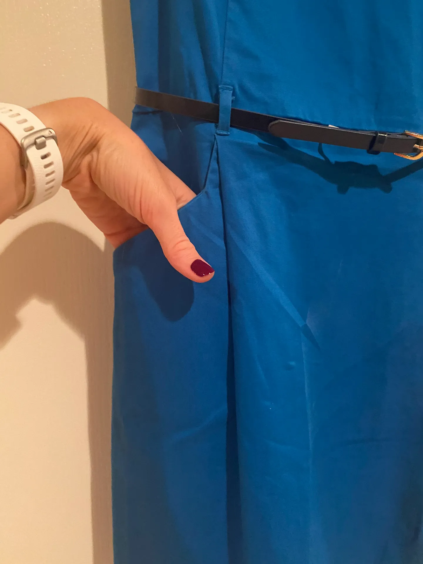 Royal Blue Belted Dress - Image 8