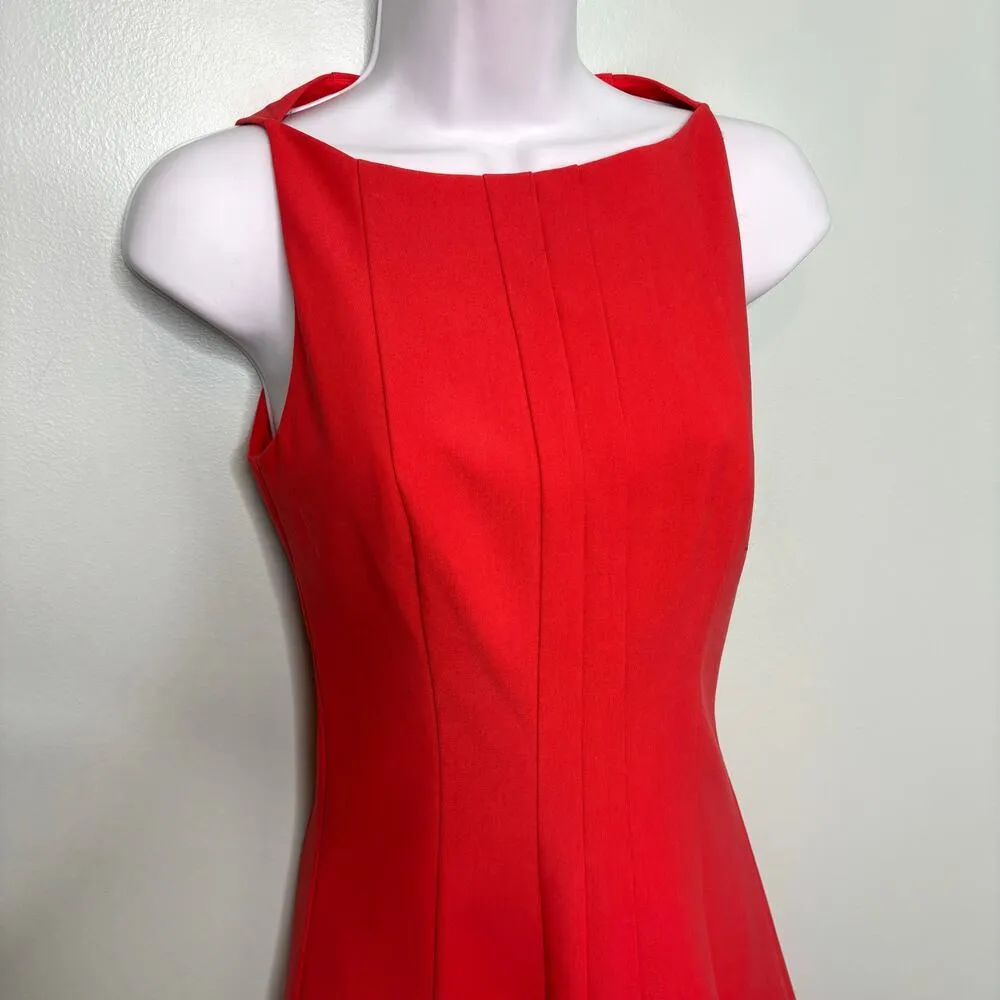 Elizabeth & James Sleeveless Hollis Fit Flare Mini Dress Boatneck Poppy Red 2 - Image 8