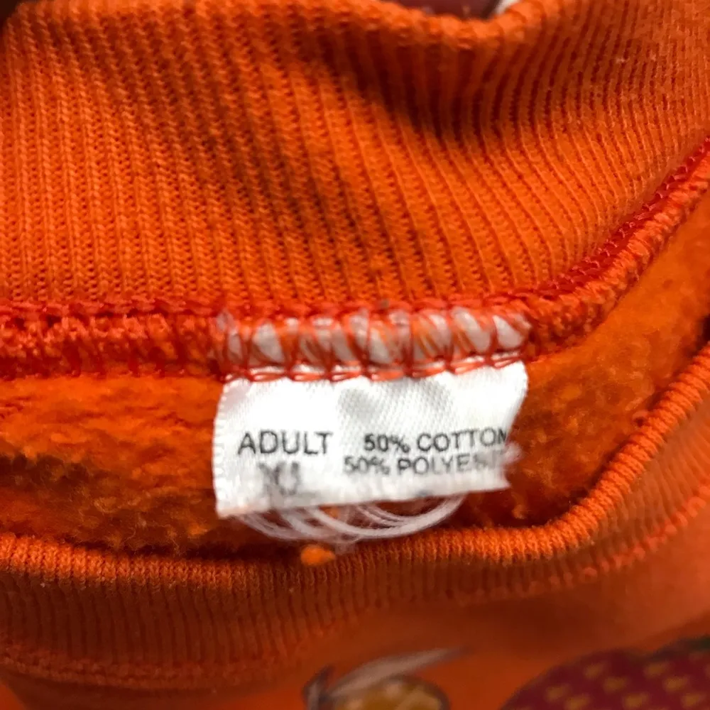 Vintage New York City The Big Apple Sweatshirt XL 90s USA Made Tour Orange - Image 8