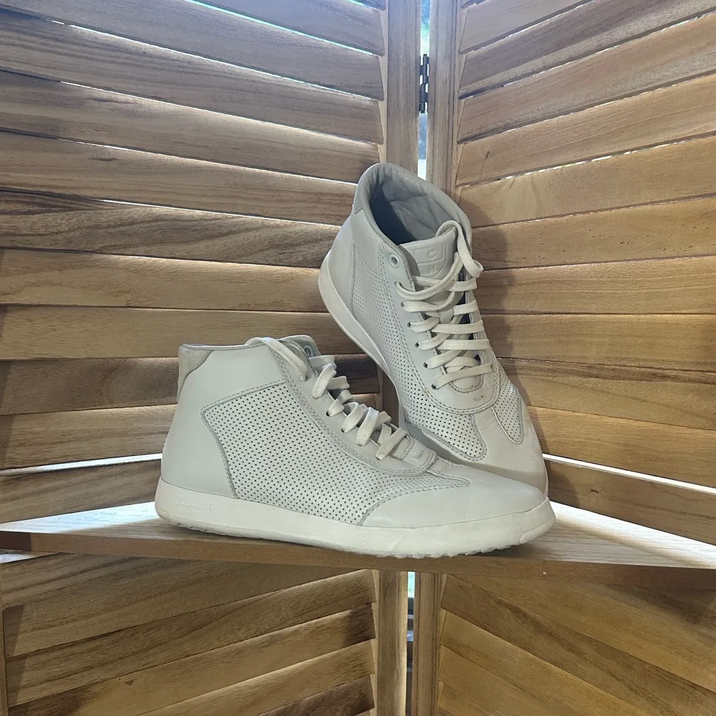 Women’s Cole Haan Grandpro Zerogrand White High-Top leather Sneakers - Image 3