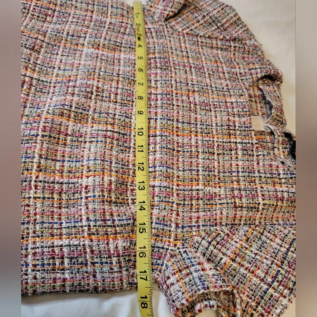 Forever 21 Tops | Nwt Forever 21 Frayed Tweed Top | Color: Pink/White Size:Small - Image 7