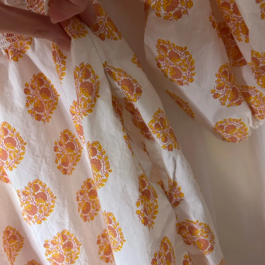 NWOT J.Crew Smocked-Waist Mini Dress in Gathered Floral Block Print — Size Large - Image 8