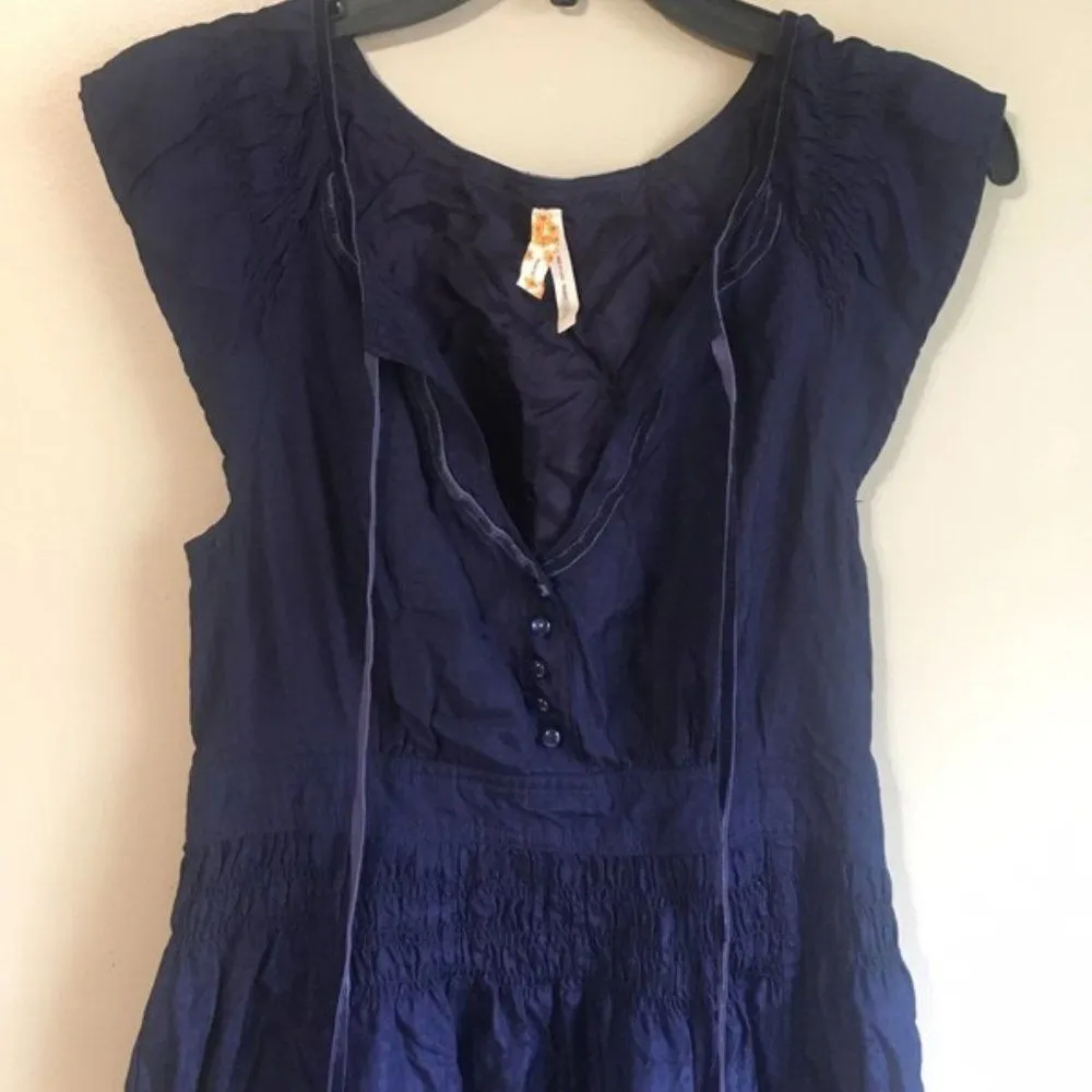 Maeve size 4 silk navy dress - Image 2