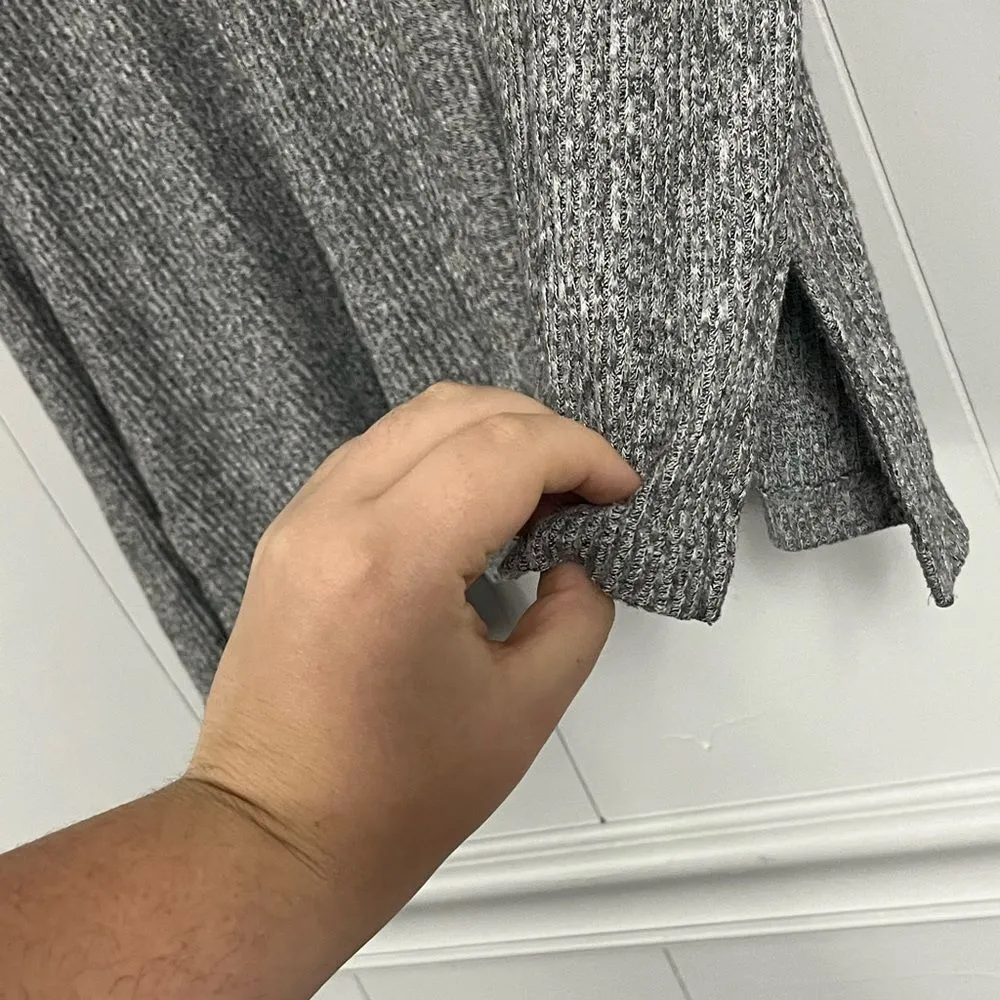 Aerie Ribbed Turtleneck Long Sleeved Grey Sweater Shirt Size XS - Image 4