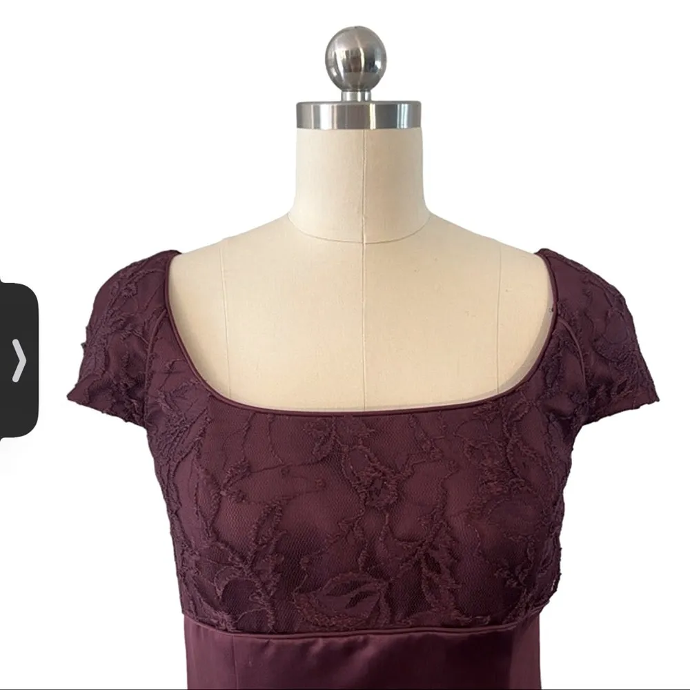 Jessica McClintock Bridal Long Dress  purple Lace USA sz  8 - Image 3