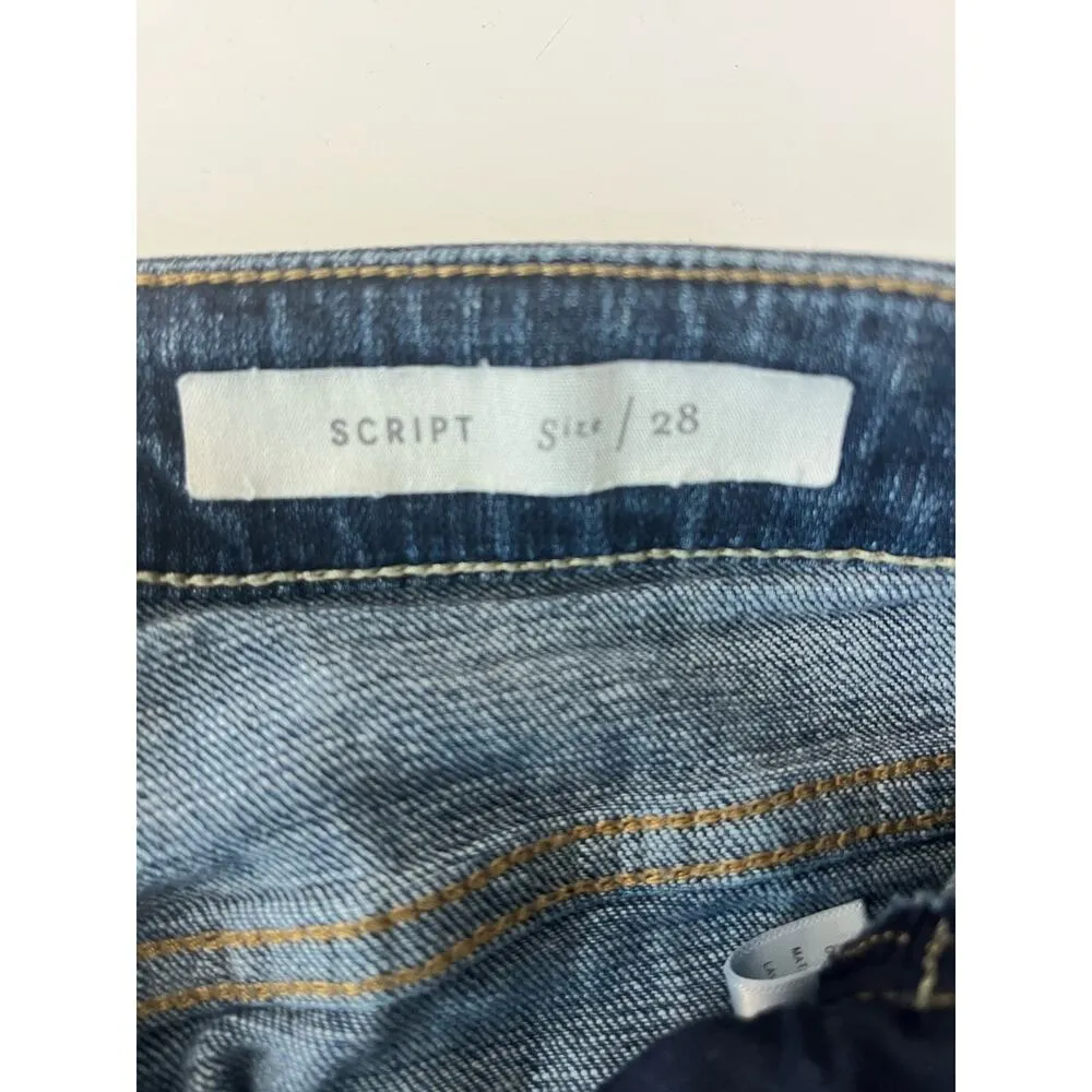 Pilcro and the Letterpress x Anthropologie Women's Script sz 28 Shorts 6” Inseam Blue - Image 7