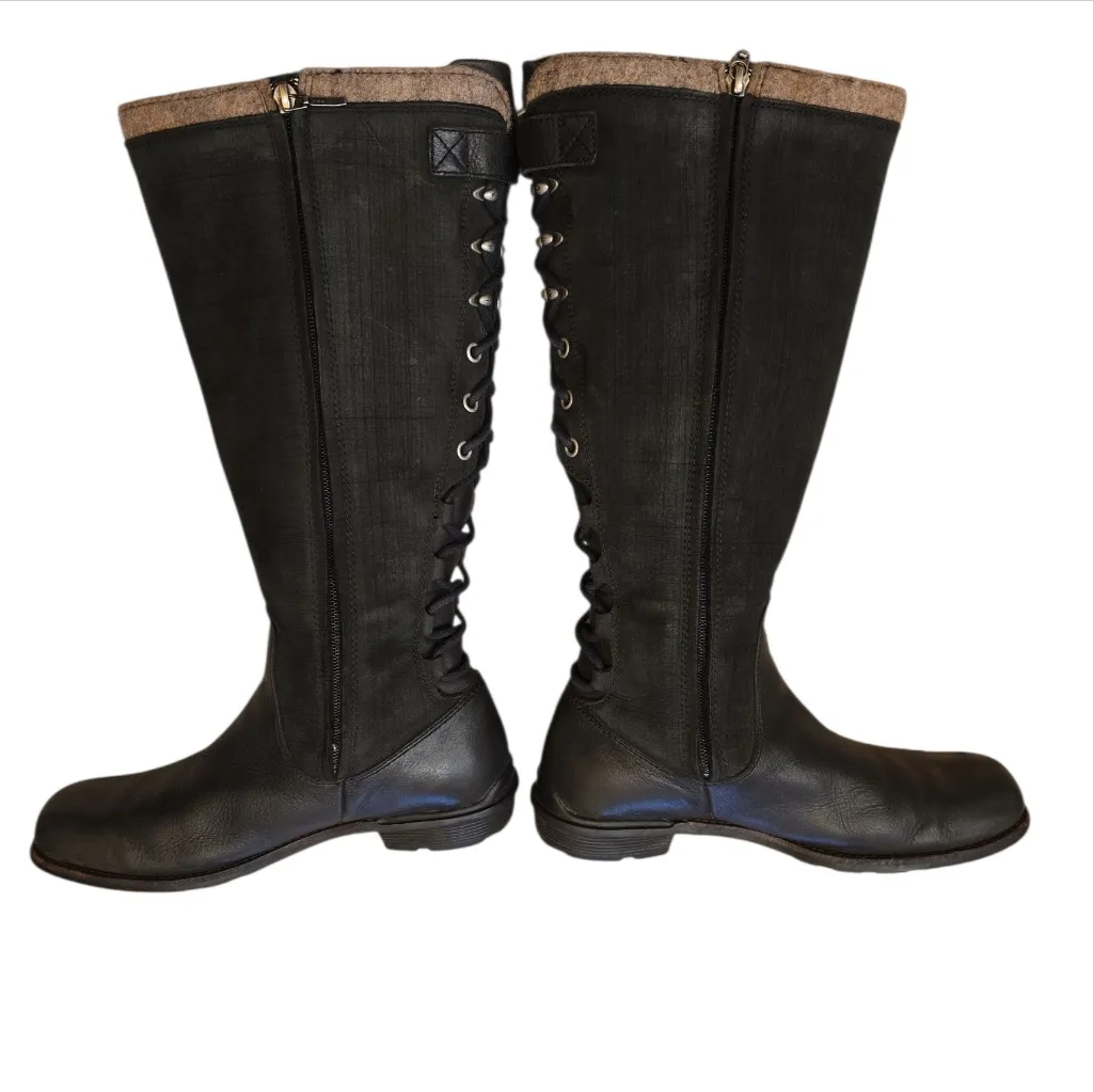 UGG Australia Smithfield Leather Suede Black Size 8.5 - Image 3