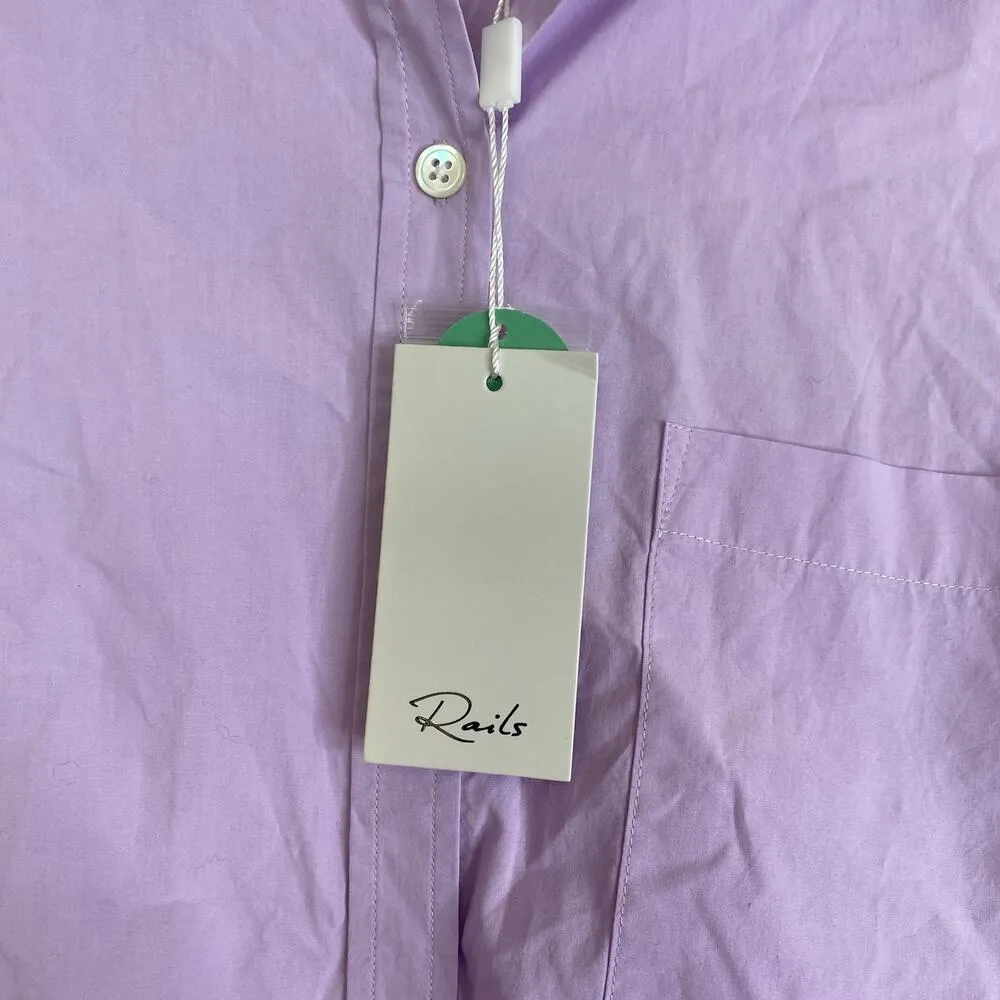 NWT RAILS Arlo Shirt Orchid Purple Lavender Size Large New Button Up Collared - Image 7
