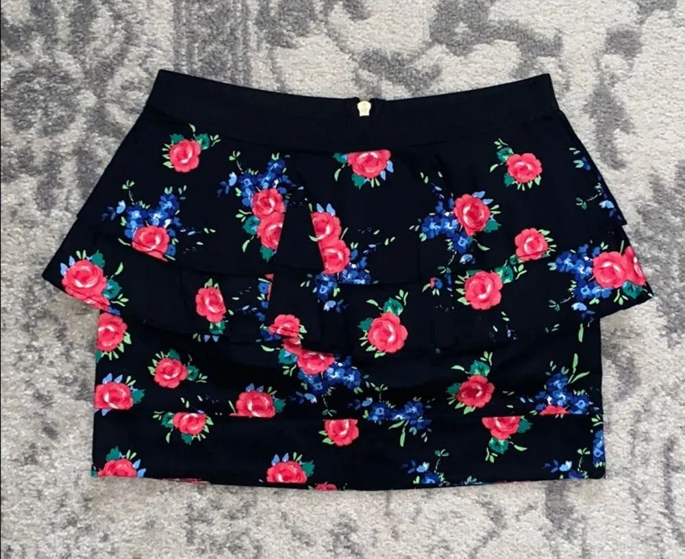 Floral Peplum Mini Skirt - Image 2