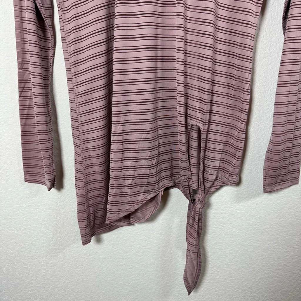 Pact Women’s Asymmetric Snap Collar Pullover Sweatshirt Purple M - Image 10