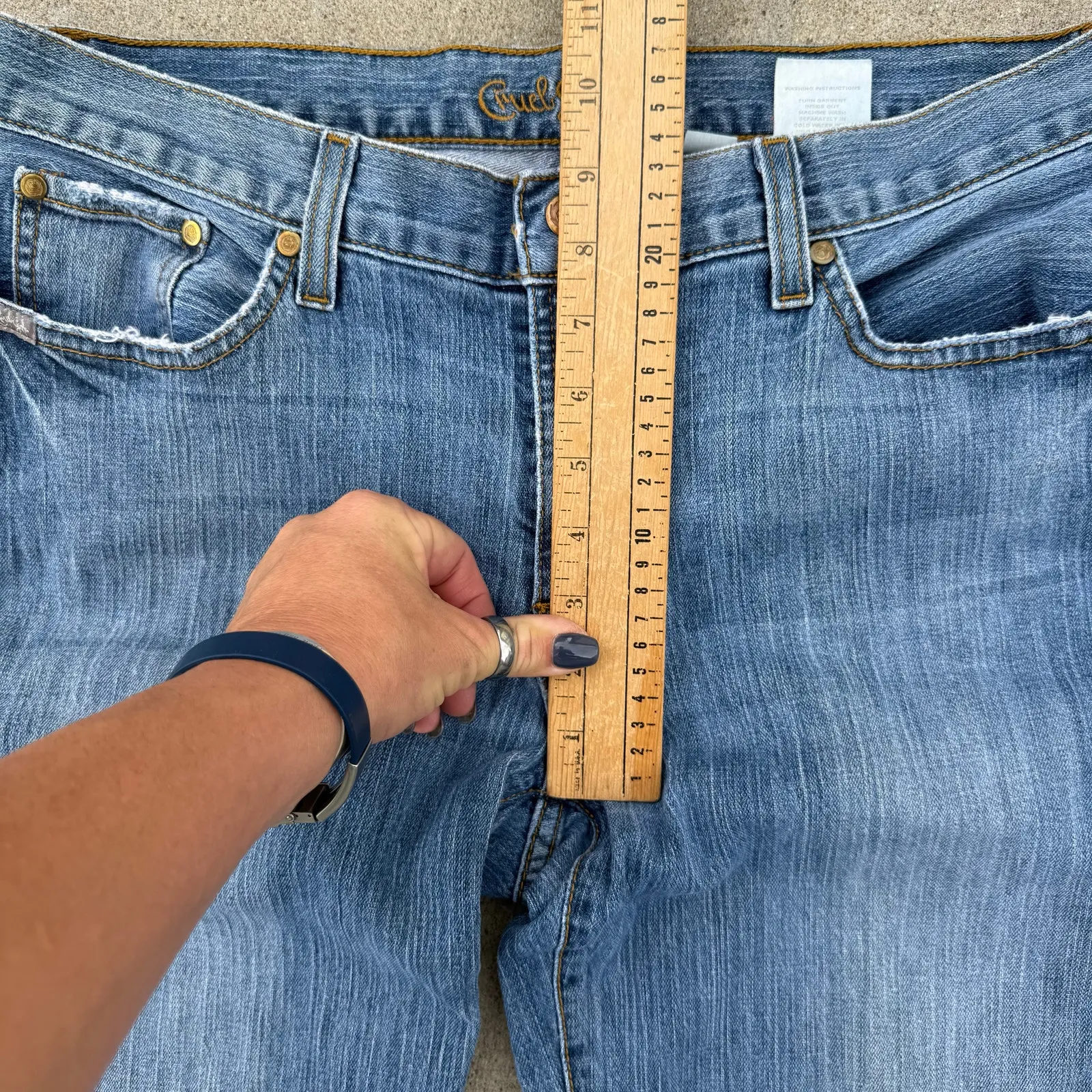 Y2K Cruel Girl Slim Fit Boot Cut Cowgirl Western Jeans Womens 11 X-Long Blue - Image 7