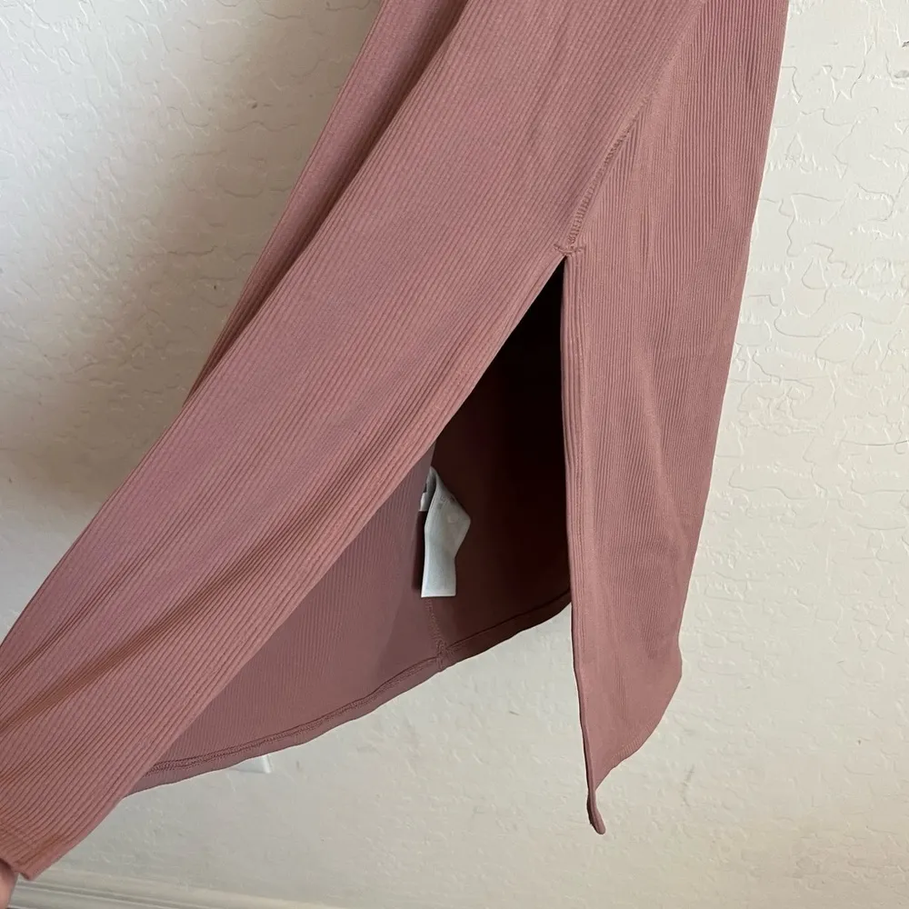 Abercrombie & Fitch Dusty Pink Skinny Rib Body Con Form Fit Tank Dress - Image 3