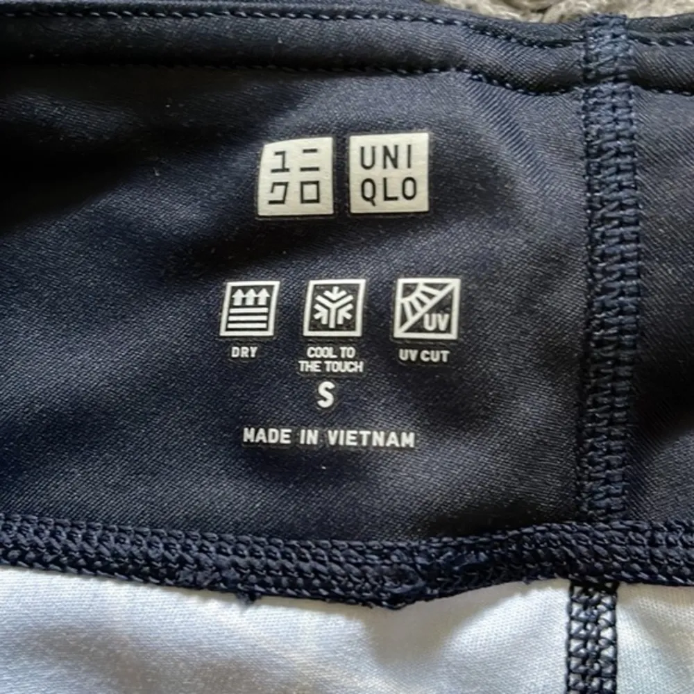 UNIQLO Navy Airism Sprzny Niko Luoma Abstract Leggings Size Small EUC #6957 - Image 4