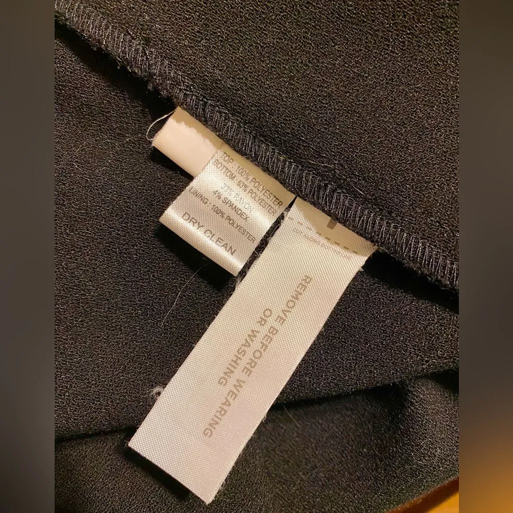 LOFT Black Sleeveless Button Detail Dress - Image 10