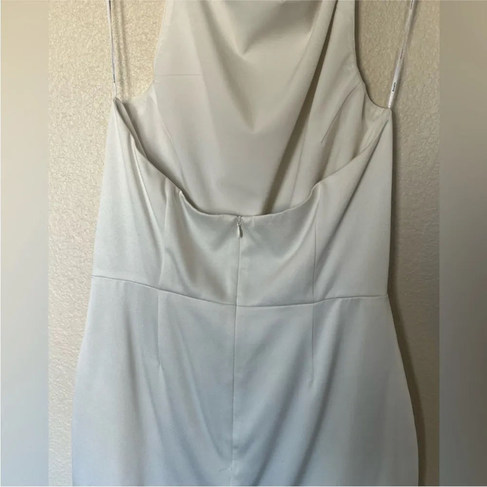 Elliat Ivory White Camo Blouson Halter Dress Asymmetrical Sz XL - Image 13