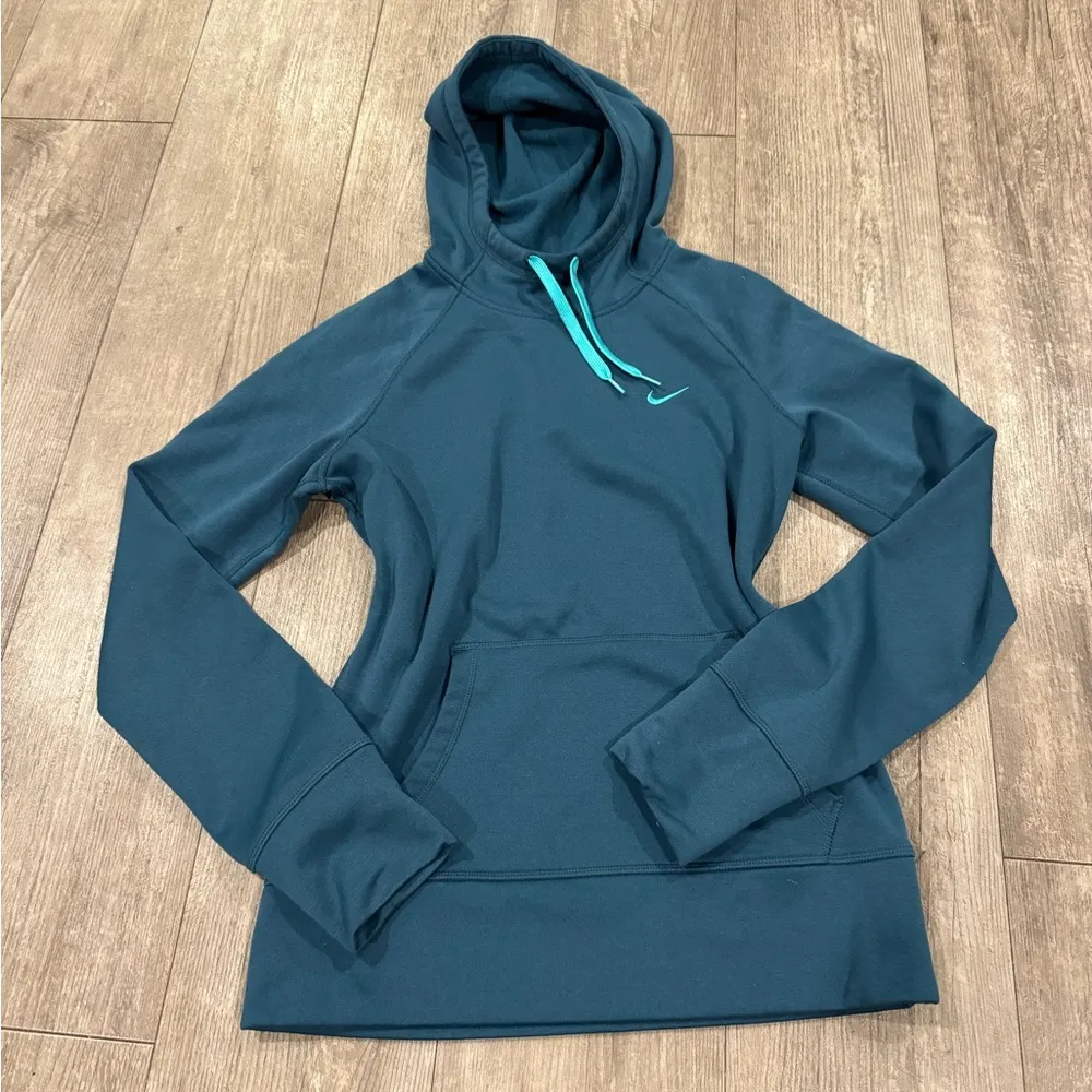 Nike therma-fit Teal Hoodie - Image 4