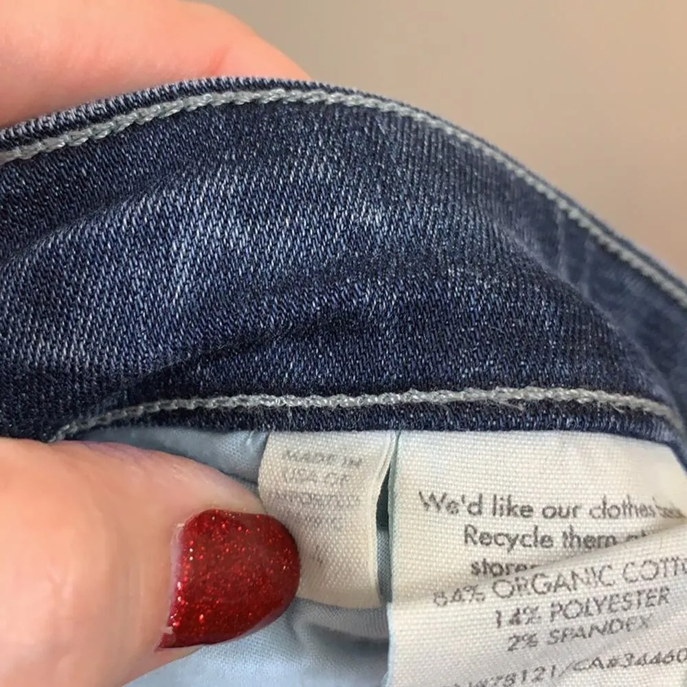 Eileen Fisher Medium Wash Low Rise Stretchy Ankle Skinny Jeans - Image 5