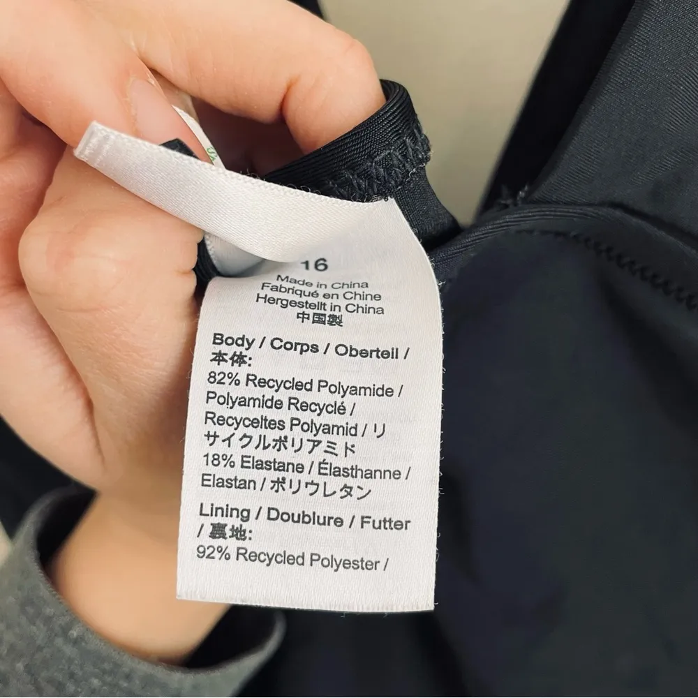 J. Crew Black Plunge V-Neck One Piece Swimsuit size 16 - Image 11