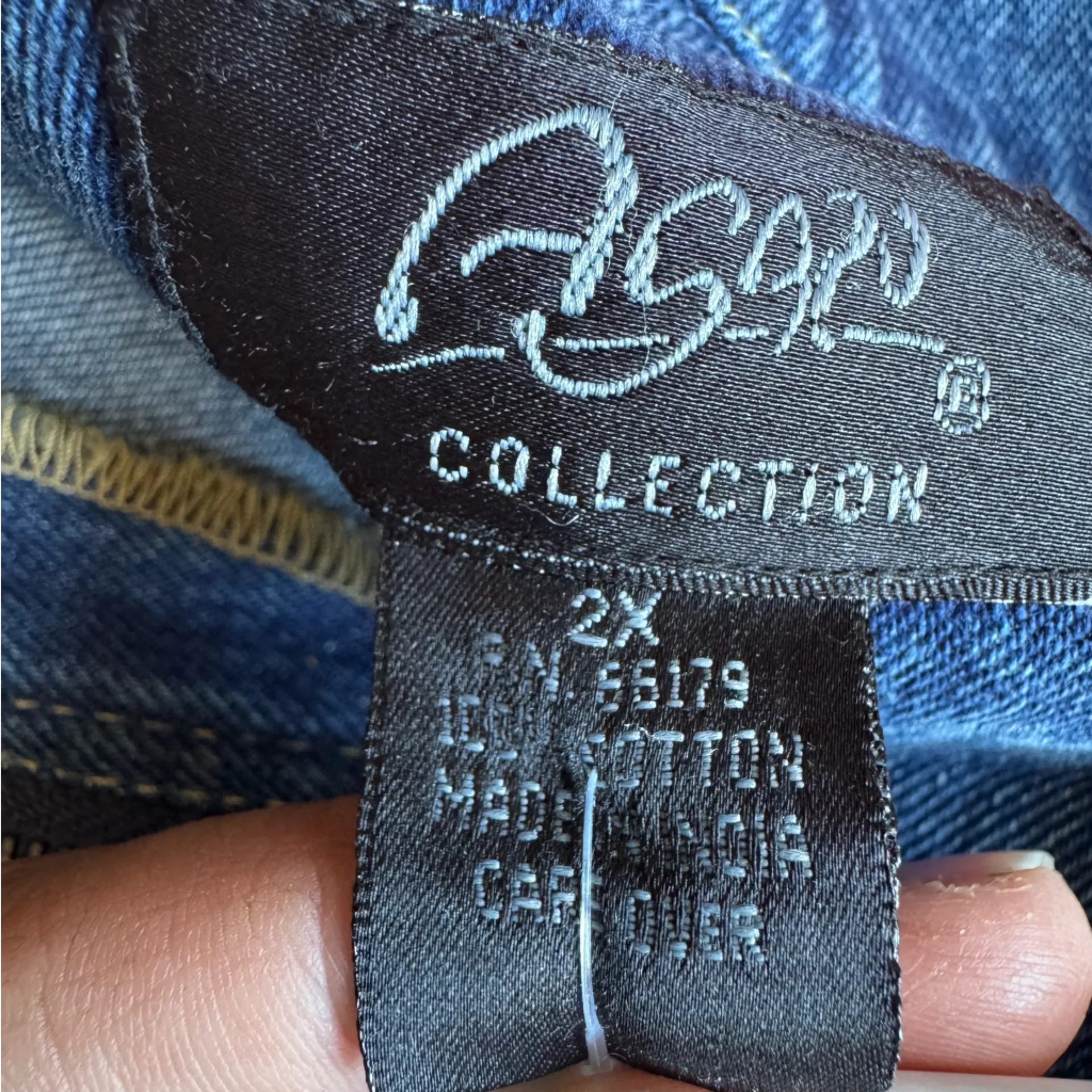 Vintage 90’s Agan Collection Embroidered Southwestern Zippered Denim Jacket Blue Size 2X - Image 9