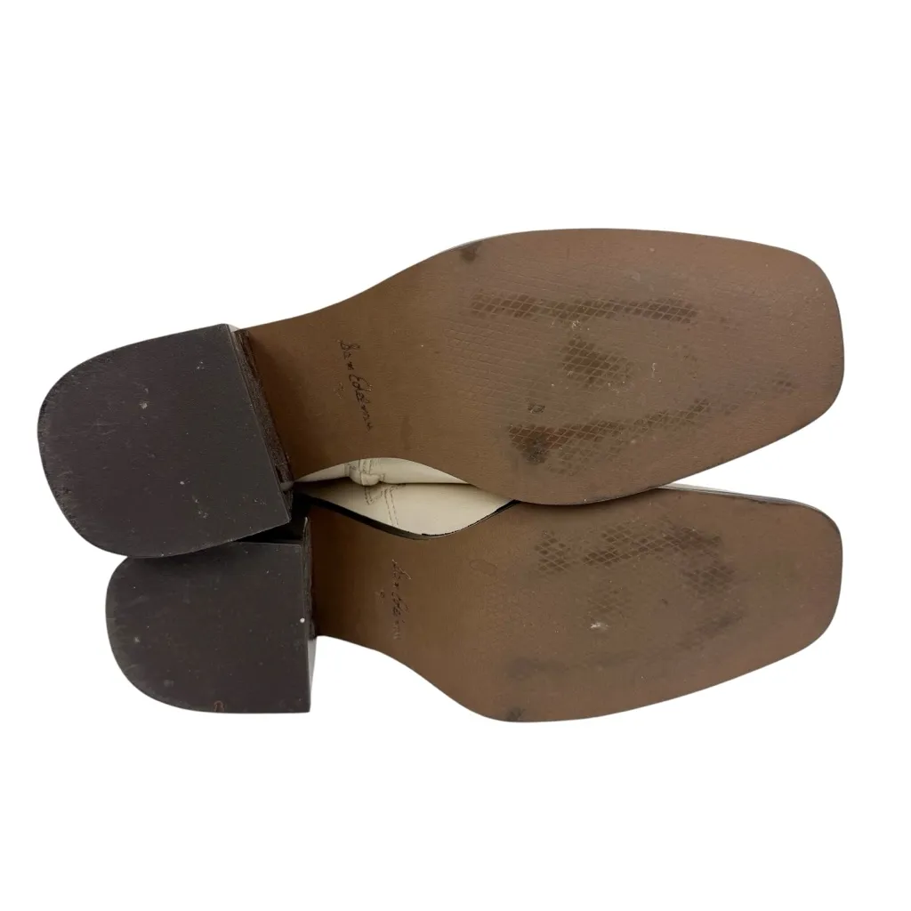 Sam Edelman Winnie Ankle Boots Ivory Cream Leather Square Toe Size 9.5‎ - Image 8