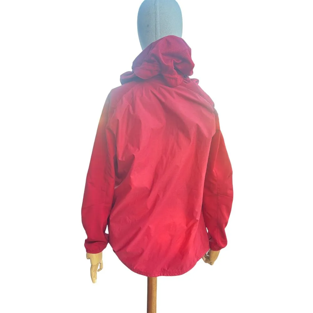 Adidas red Windbreaker Raincoat Women's Zip-up Casual Sz M - Image 7