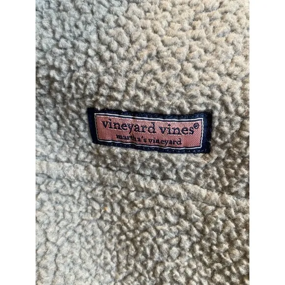 Vineyard Vines Sherpa Pullover Shep Shirt‎ Harbor Grey, 1/4 Zip Jacket Small - Image 3