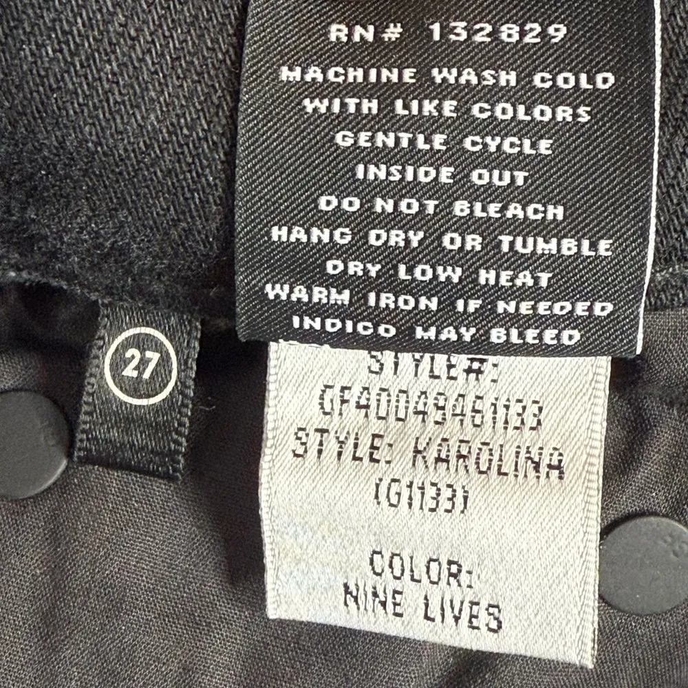 Grlfrnd Karolina High Rise Skinny Button-fly Jean in Nine Lives W1386 Sz 27 - Image 12