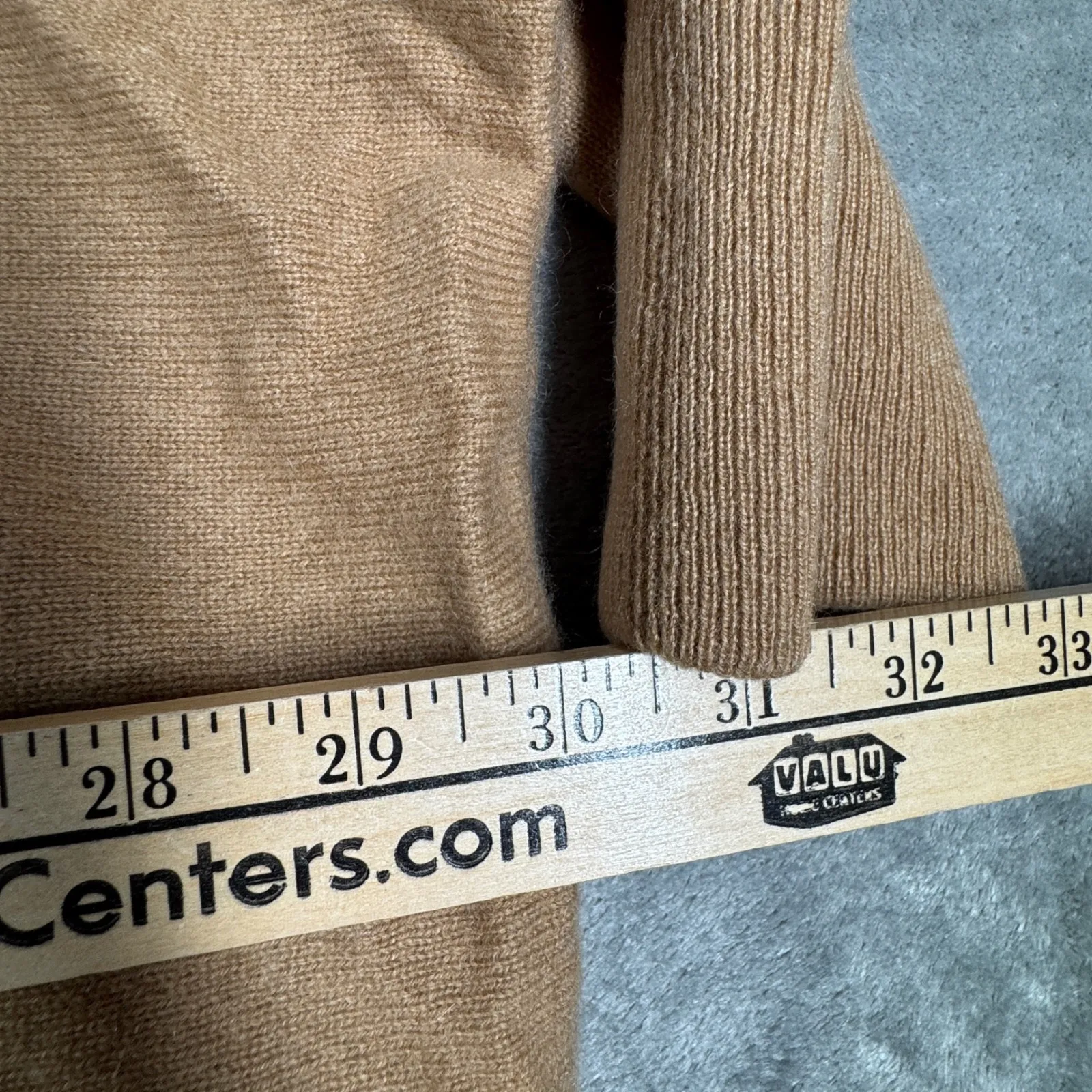 Garnet Hill Sweater Womens 100% Cashmere 3/4 Sleeve Boat Neck‎ Boxy Tan Size S - Image 10